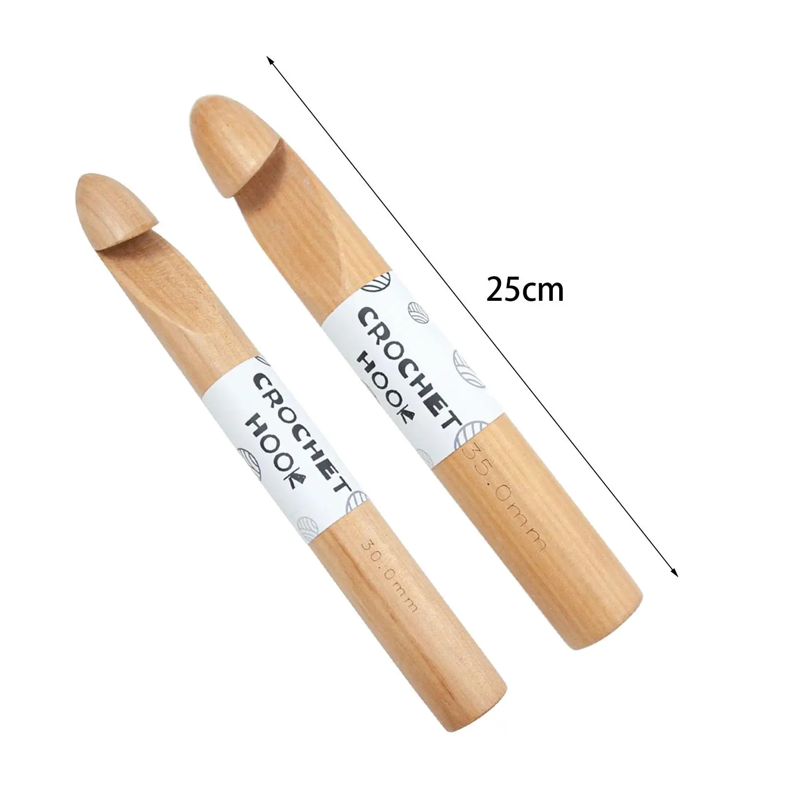 2x Large Crochet Hook Crochet Pins Hand DIY Crafts Yarn Sewing Gift Sewing Tool Knitting Hook for Sweaters Blanket Gloves Scarf