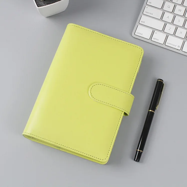 Colorful Macaroon PU Leather DIY Binder Photocard Collection Album and Planner Cover