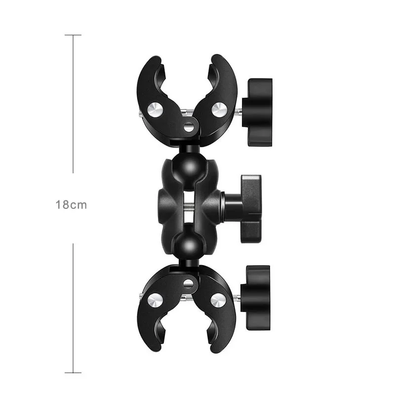 Versatile Double Socket Arm Clamp with Strong Clip