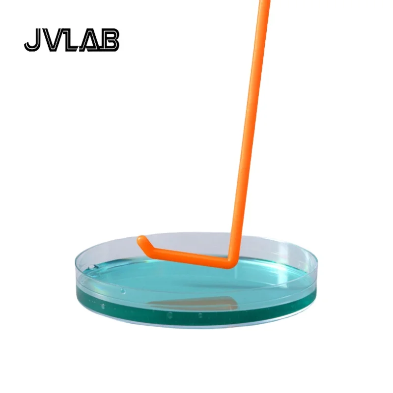 Cell Spreader L-shape Polystyrene Cell Culture Dish Coating Stick Orange Seeded Push Scraper Sterile Individually Packing