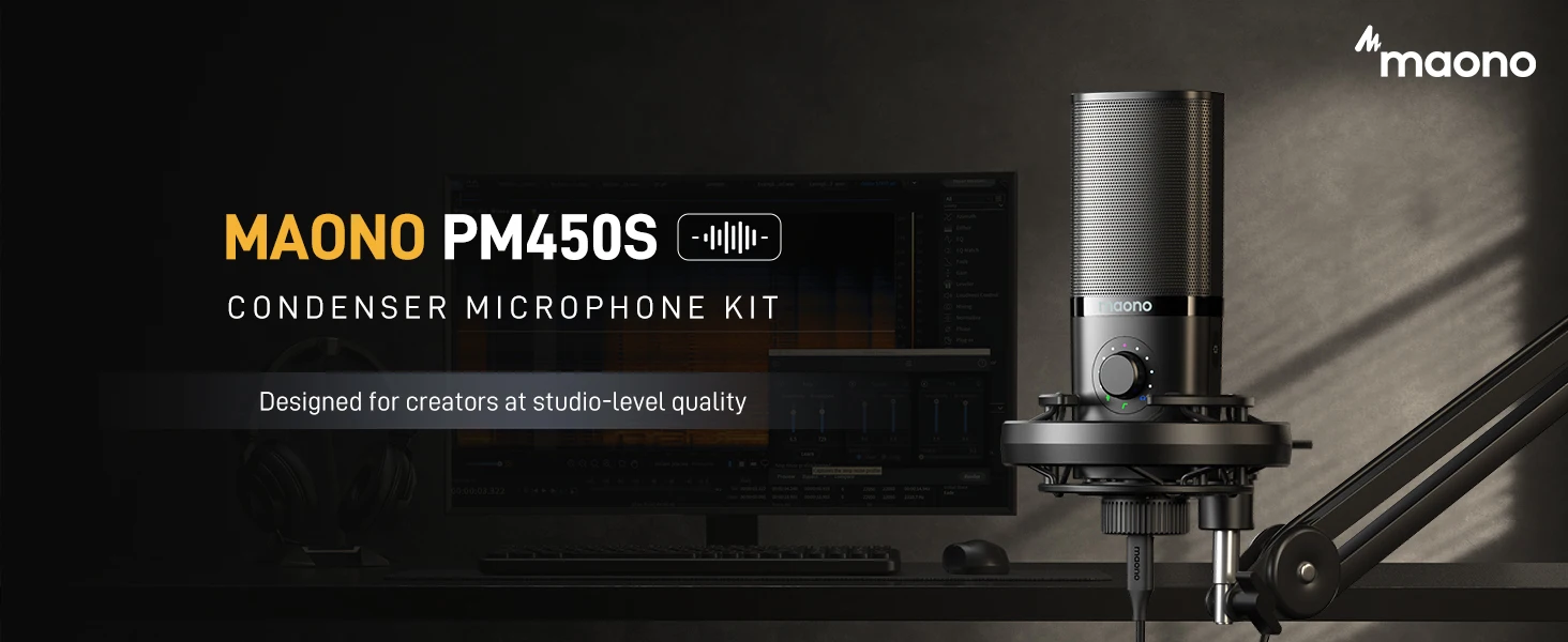 MAONO PM450 USB Condenser Microphone description image