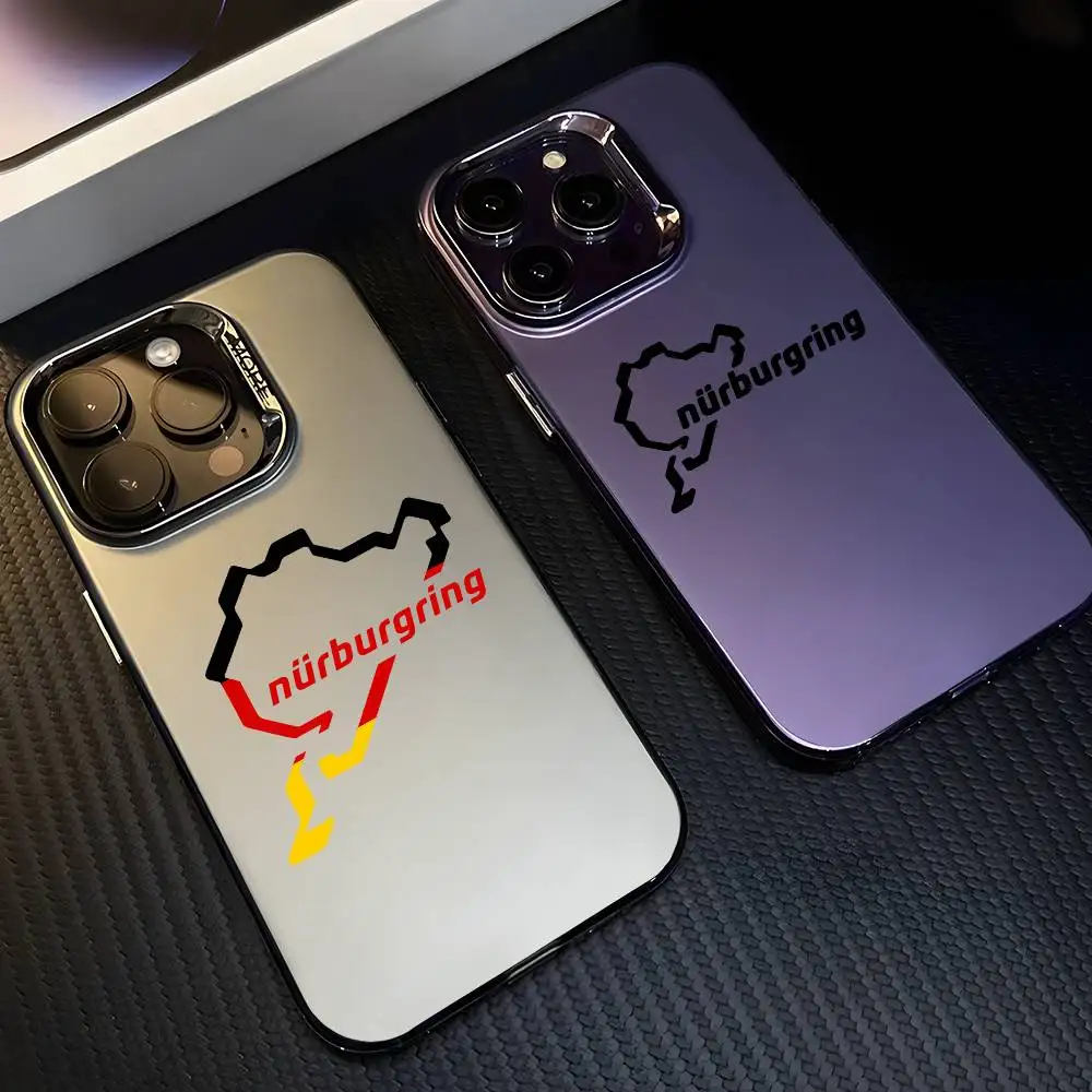 Multicolor Matte Laser Metallic Aurora Cool Car Racing Phone Case