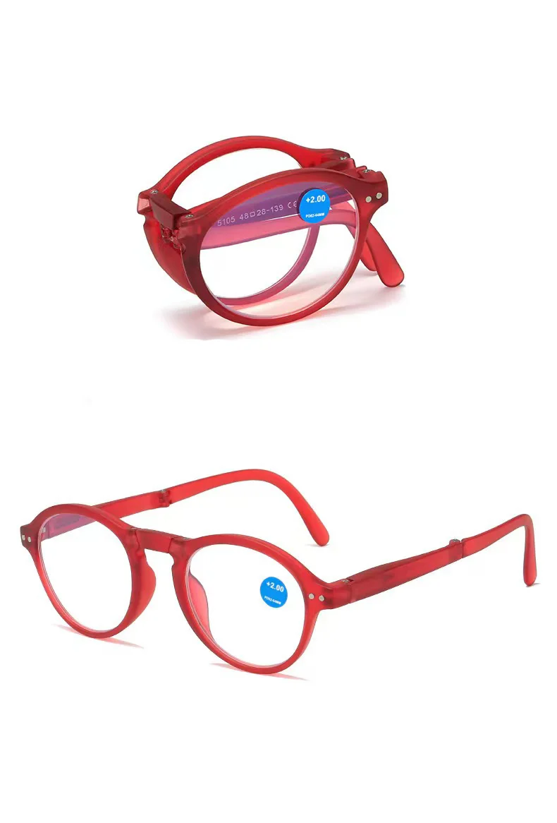 Klappbare Lesebrille im neuen Modestil für Männer und Frauen, Anti-Blaulicht-Lesebrille für ältere Menschen 185 – Detail 11