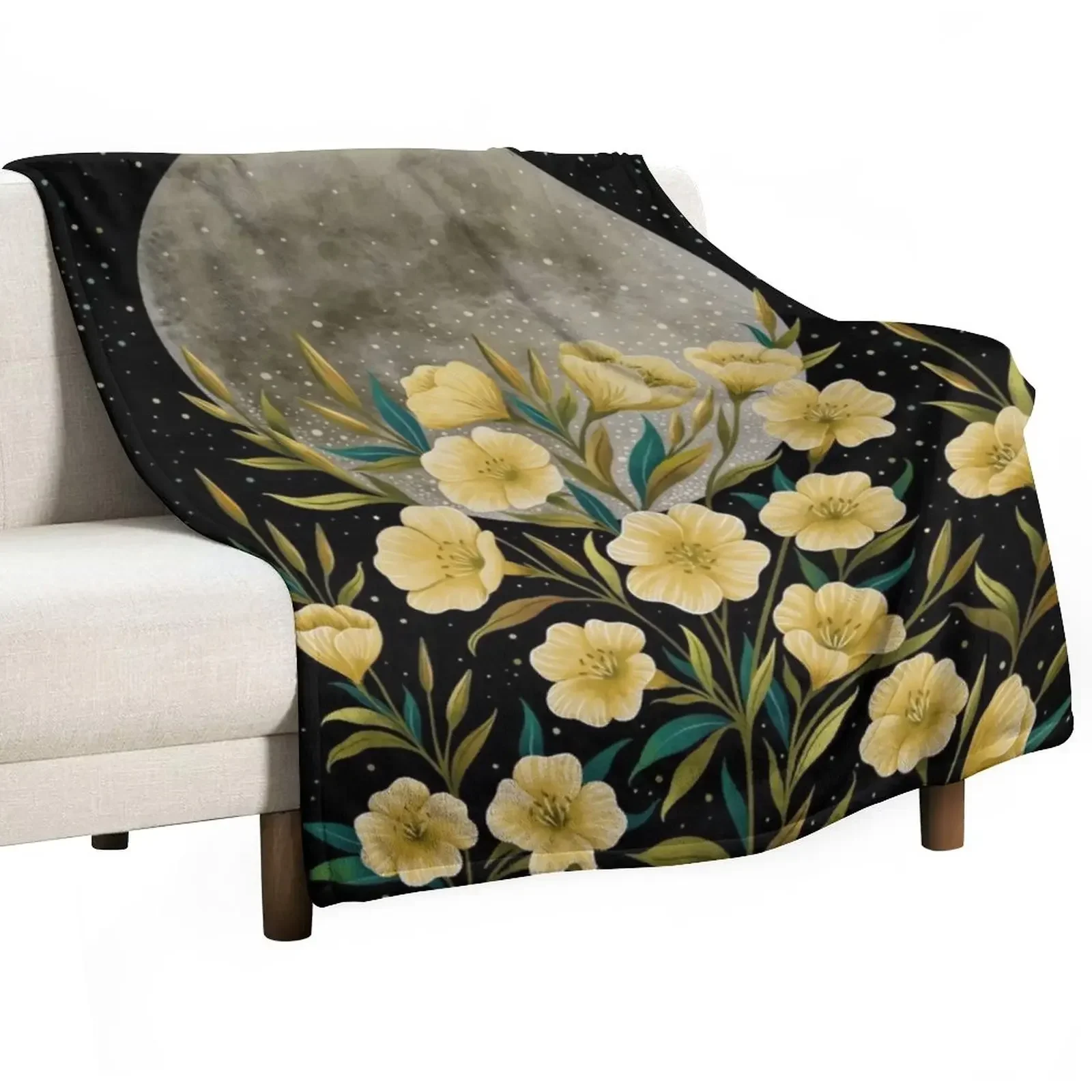 

Greeting the Moon - Evening Primrose Throw Blanket Thins Picnic Blankets For Bed Luxury Thicken Blankets