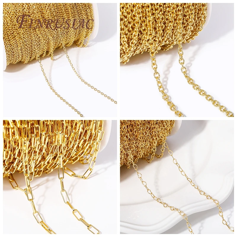 Chaîne Maille Box Dorée 2.5mm - Acier Inoxydable, Pour Création De Bijoux