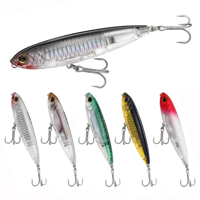 Floating Pencil Fishing Lure Topwater Jerkbait Saltwater 10cm 17.5