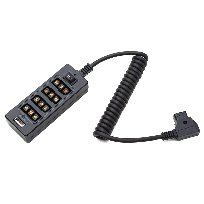 

Разветвитель Кабеля D-Tap 1 шт., кабельный разветвитель, концентратор для V-Mount V Lock, Крепление аккумулятора на гнездовой порт 3P X 4 и USB-порт