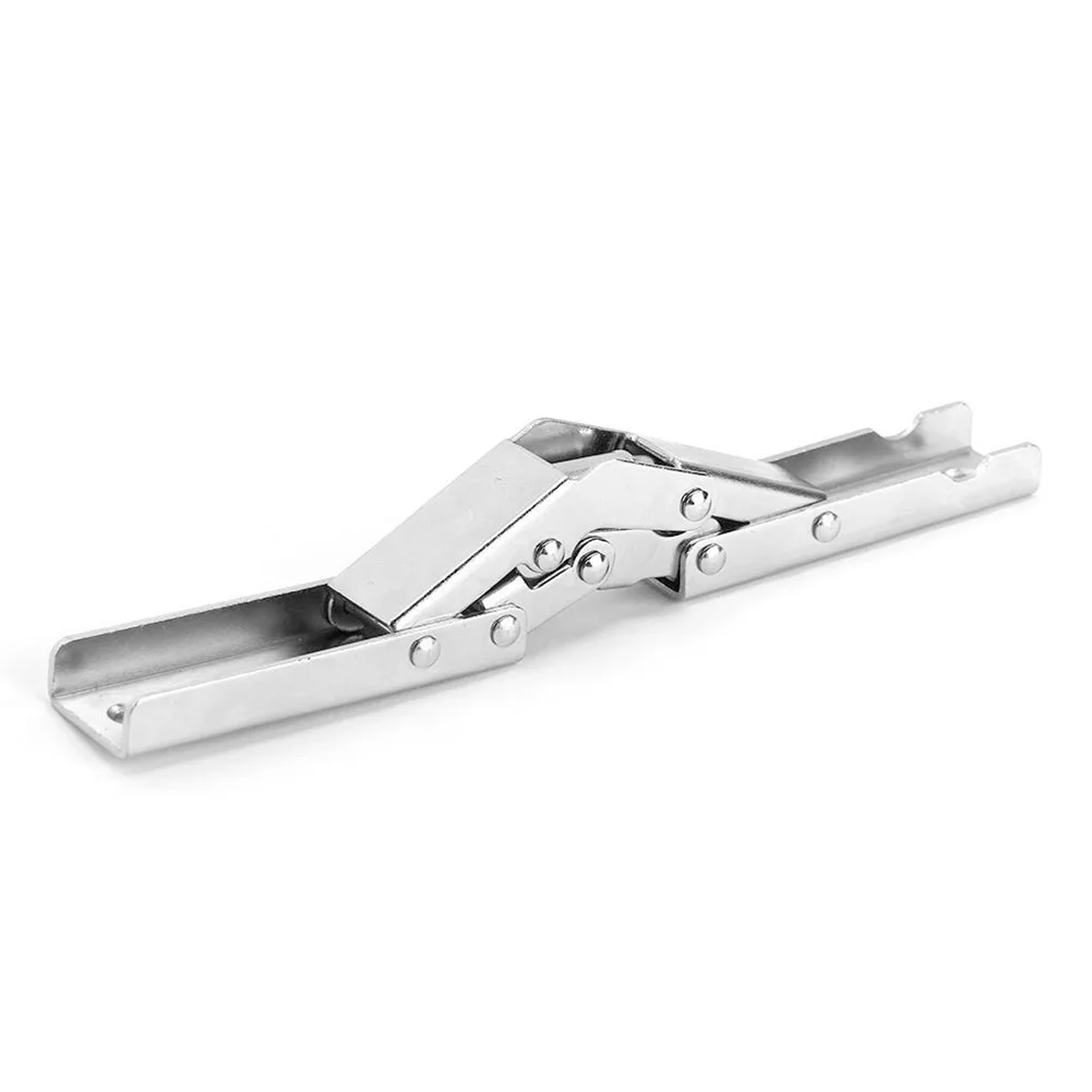 Folding hinges 2Pcs 90/180 Degree Self-Locking Folding Hinges Brackets Spring For Cabinets