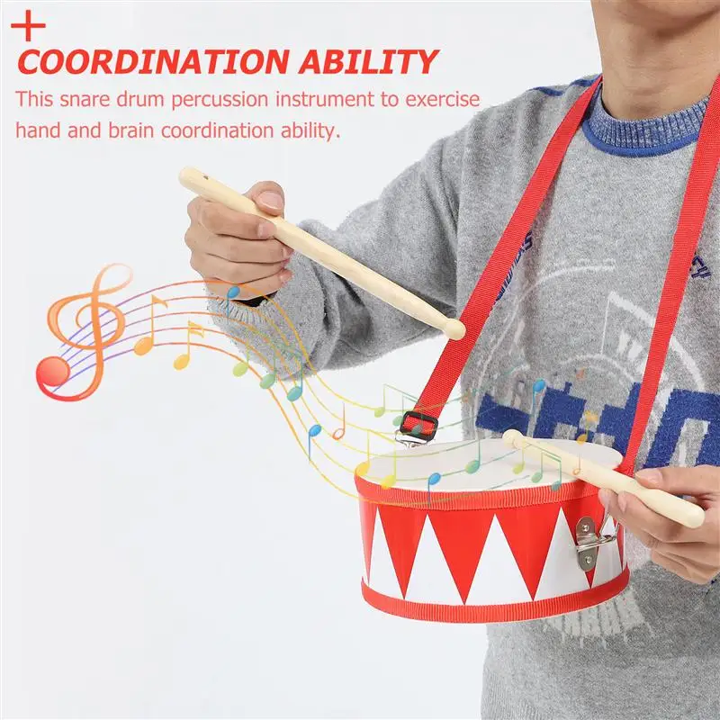 Drum Snare Percussion Toddler Marching Handinstrument Children Child Wooden 11Inch Setdrums Tom Student Performancekit