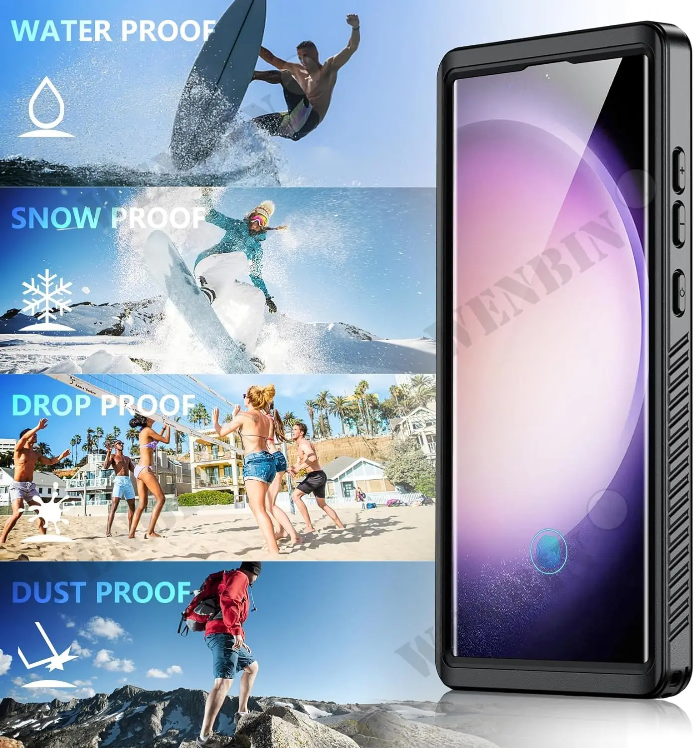 Waterproof Diving and Outdoor Sports Case with RedPepper Cover