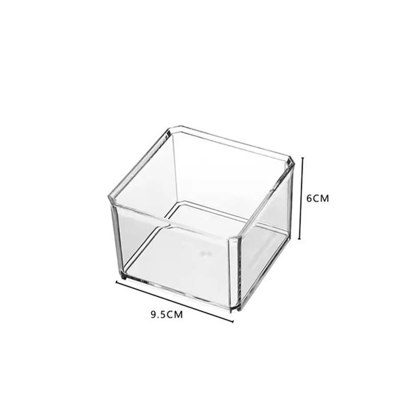 3 Cells Acrylic Storage Divider Box Tea Bag Storage Box Drawer Coffee Capsule Sorting Visible Acrylic Sealed Tank tea tin box