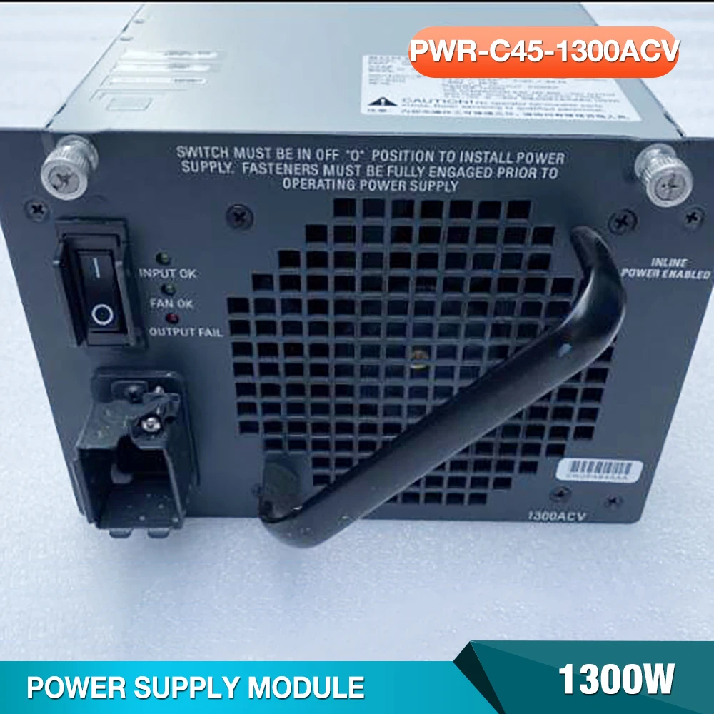 

For CISCO Power Supply Used On WS-C4506-E 4507R Series Switches 341-0038-05 1300W PWR-C45-1300ACV