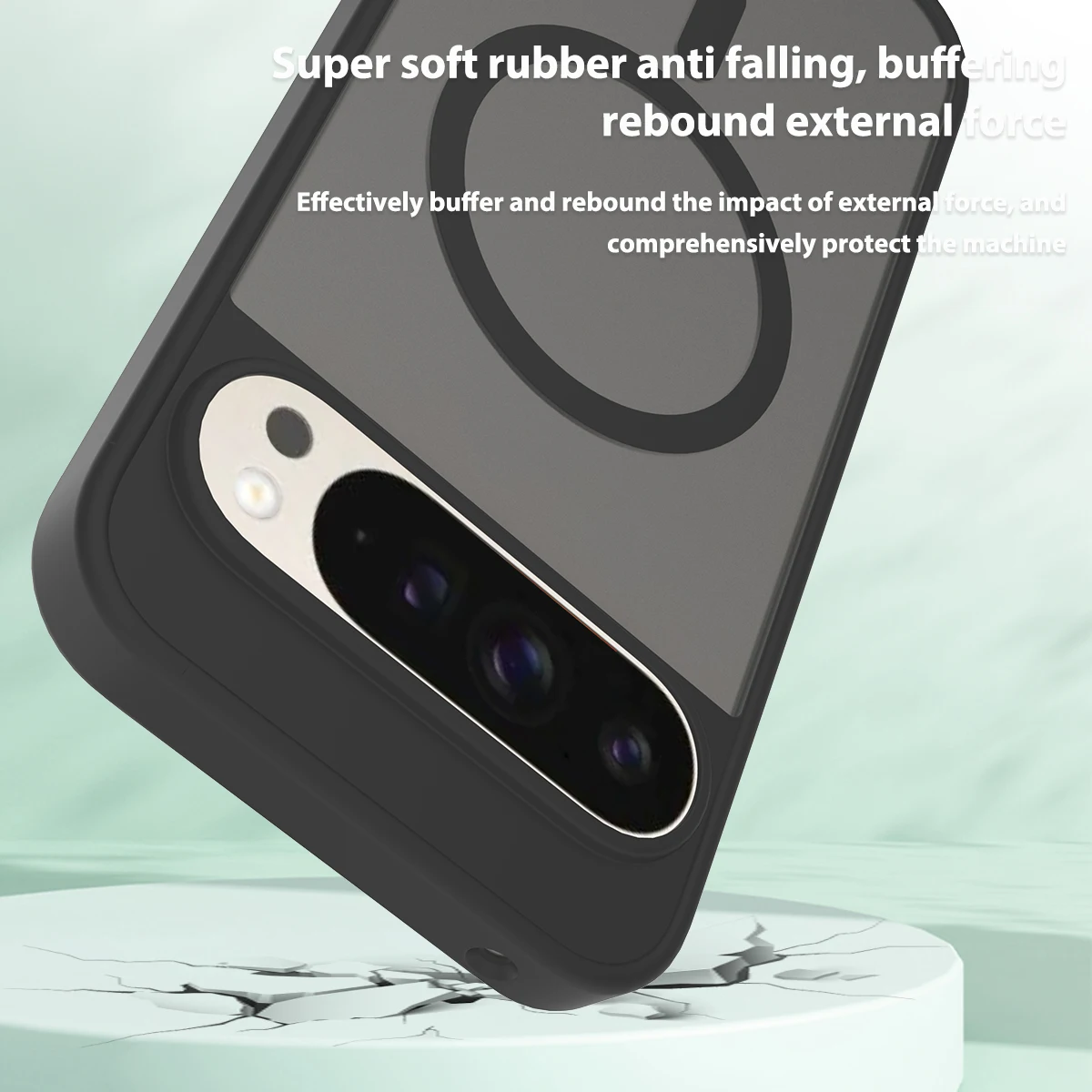 Magnetic Matte Translucent PC Shockproof Case with Magsafe Wireless Charging Compatibility