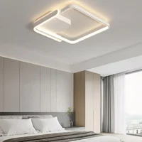 Plafonnier led moderne et simple pour chambre à coucher, avec filet rouge INS, nouvelle pièce circulaire minimaliste, chambre principale 6