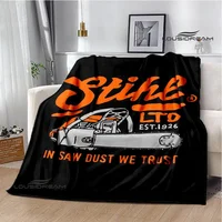 stihl logo printed Warm Flange blanket picnic Soft and comfortable blanket bed linings birthday gift 1