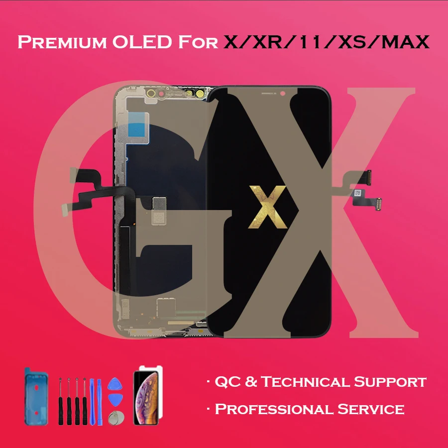 ЖК-дисплей для iPhone X XR XS MAX OLED 11 Pro сменный экран с 3D сенсорным без битых пикселей