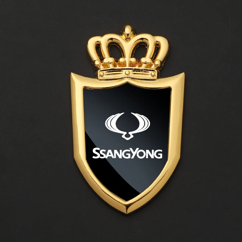 

Car badge stickers side windows metal body car stickers for SsangYong Actyon Kyron with logo car Accessories