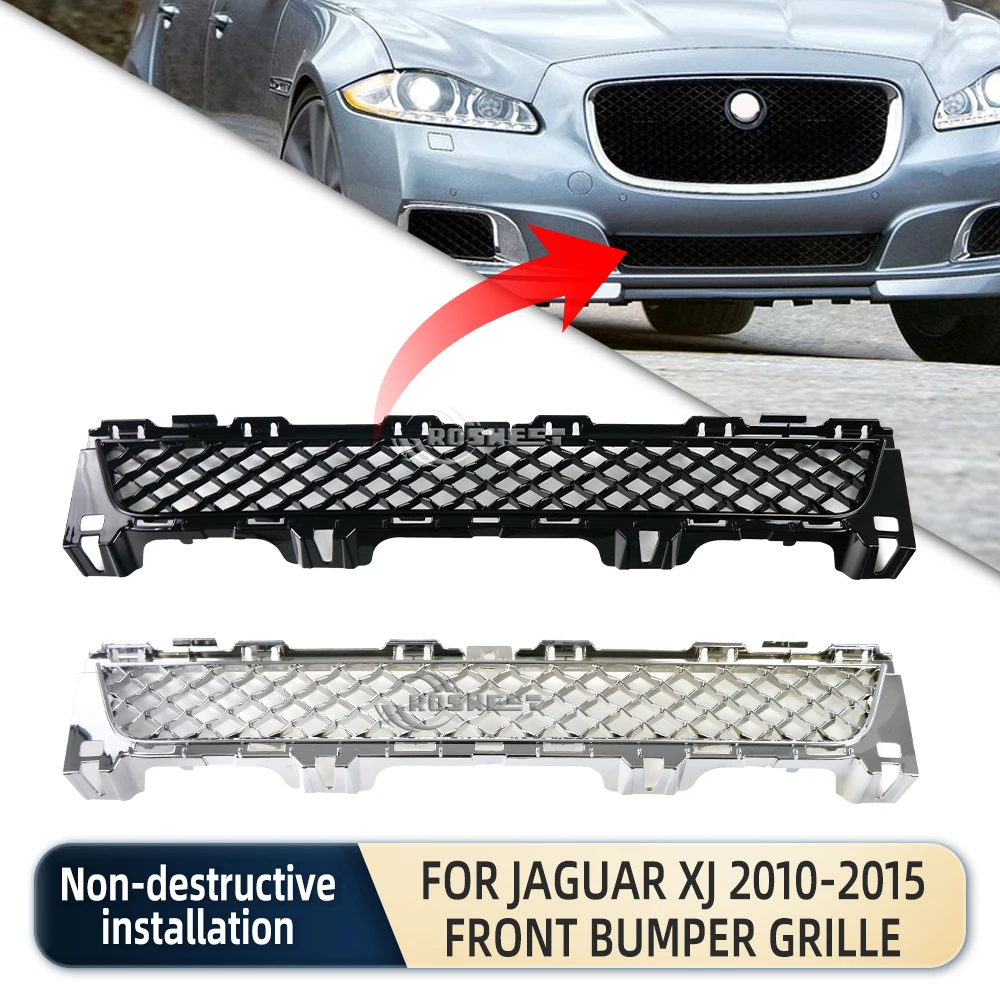 

For Jaguar XJ 2010 2011 2012 2013 2014 2015 ABS Car Front Lower Bumper Grille Mesh Grill Auto Exterior Accessories C2D3580