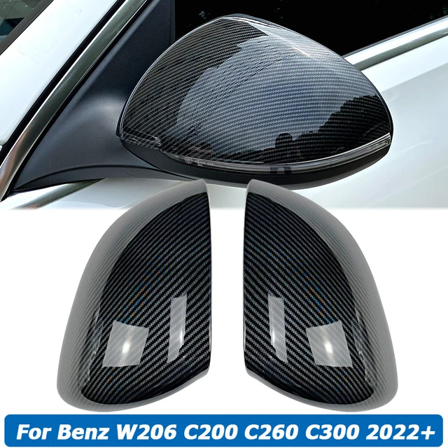 Pour Mercedes Benz Classe C W206 C200 C220 C260 C300 2022 Accessoires de  voiture Rétroviseur Couvercle Capuchons Coque Garniture Autocollant de  protection