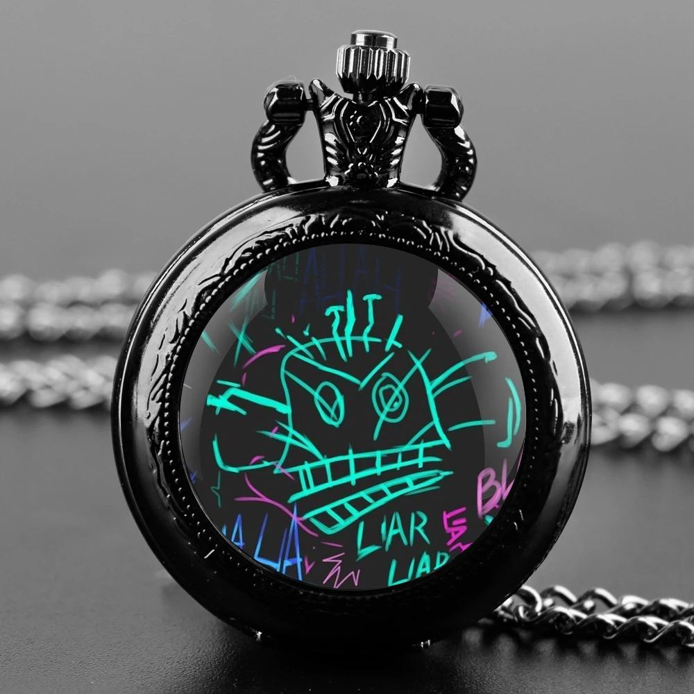 Arcane Jinx Unique Creative Quartz Pocket Watche Necklace Accessory Chain Clock Kids Souvenir Best Gifts For Children Men quartz watch pocket watch