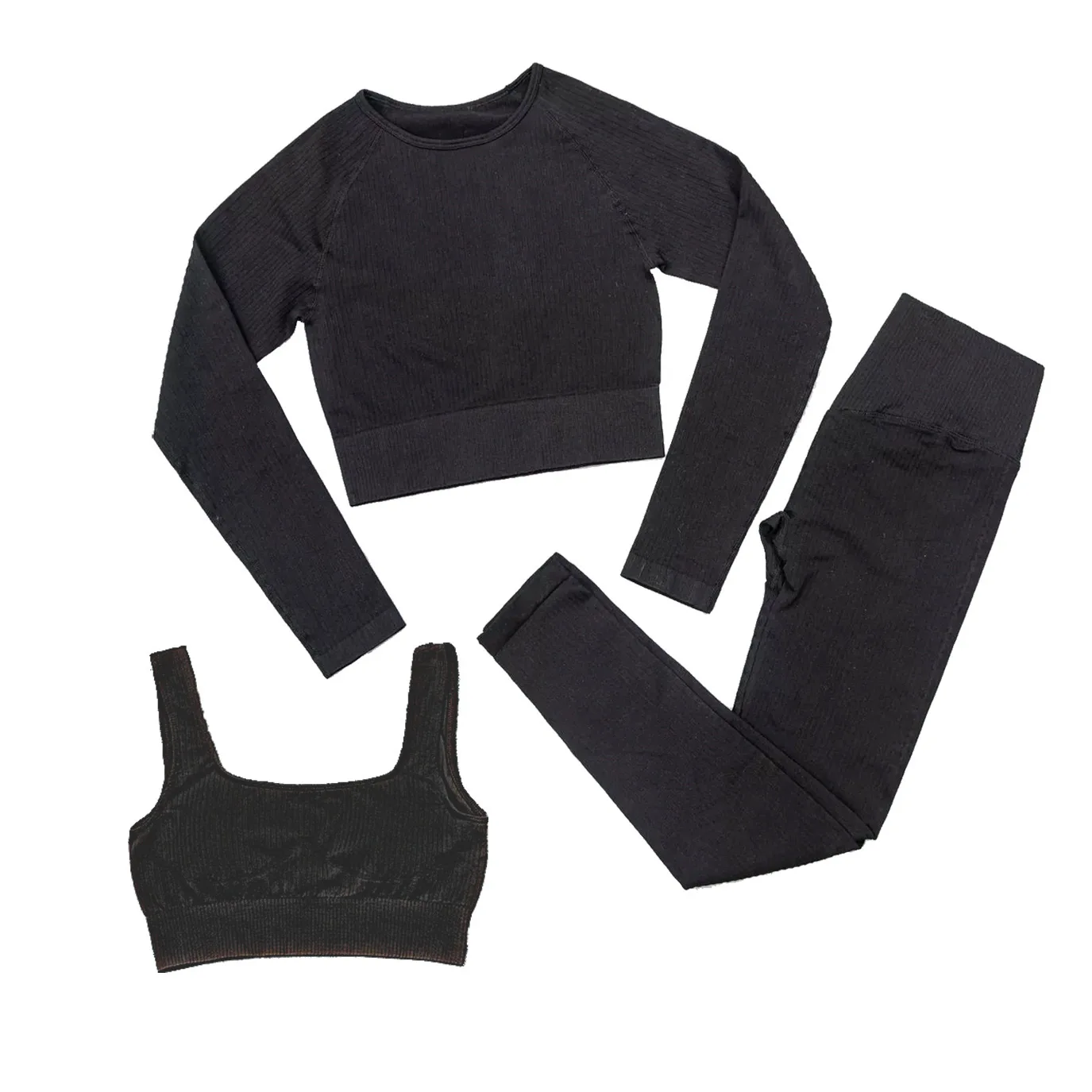 

Jacquard Vertical Stripes Suit Peach Hip High Stretch Yoga Exercise Pants Wholesale