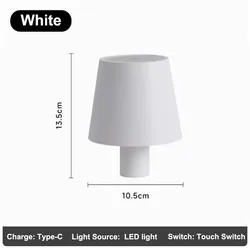 IlluminGlow LED Touch-Control Table Lamp - Perfect for Outdoor Events, Restaurants, and Parties (A Style-White)