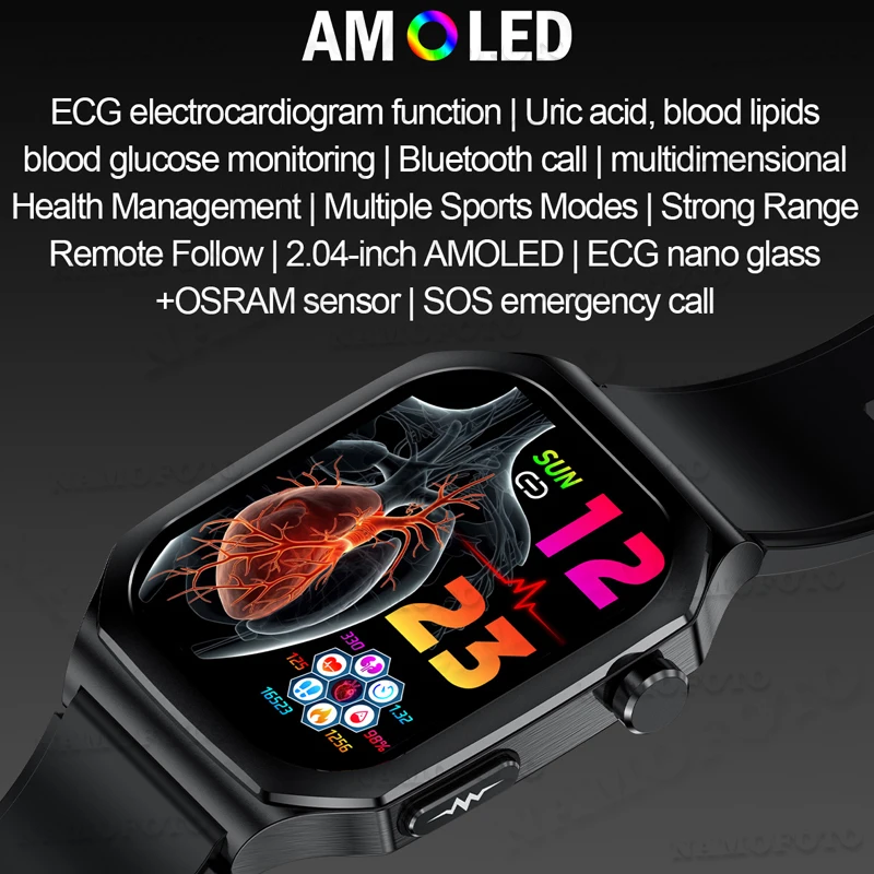2024 AMOLED  ECG ոð,    з ð, SOS  ȭ,  Ʈġ, 2.04 ġ, Ʈ ġ ǰ