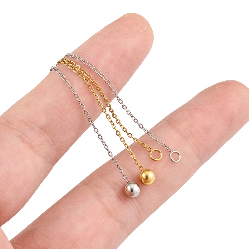 10 Stück Edelstahl vergoldet geschweißter Ring geschweißte Perle Ohrdraht Quaste Kette Kette Ohrlinie Ohrring für DIY Ohrring finden