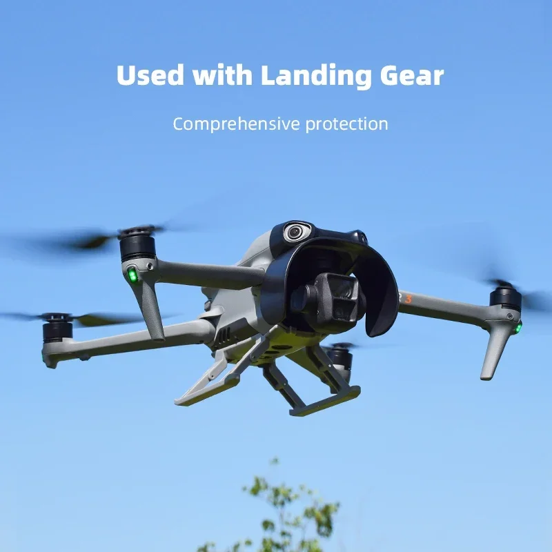 DJI AIR 3 Drone 용 눈부심 방지 렌즈 차양 후드 렌즈 캡 커버에 오는 산란광 방지 AIR3 짐벌 가드 액세서리