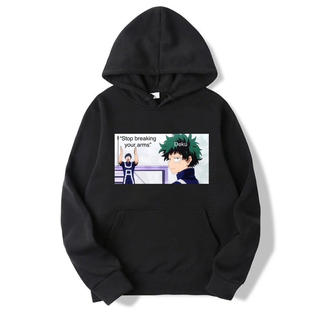 

New Japanese Popular Style Anime My Hero Academia Men Hoodie Cool Long Sleeve Crew Neck Printing Pullover S-3XL
