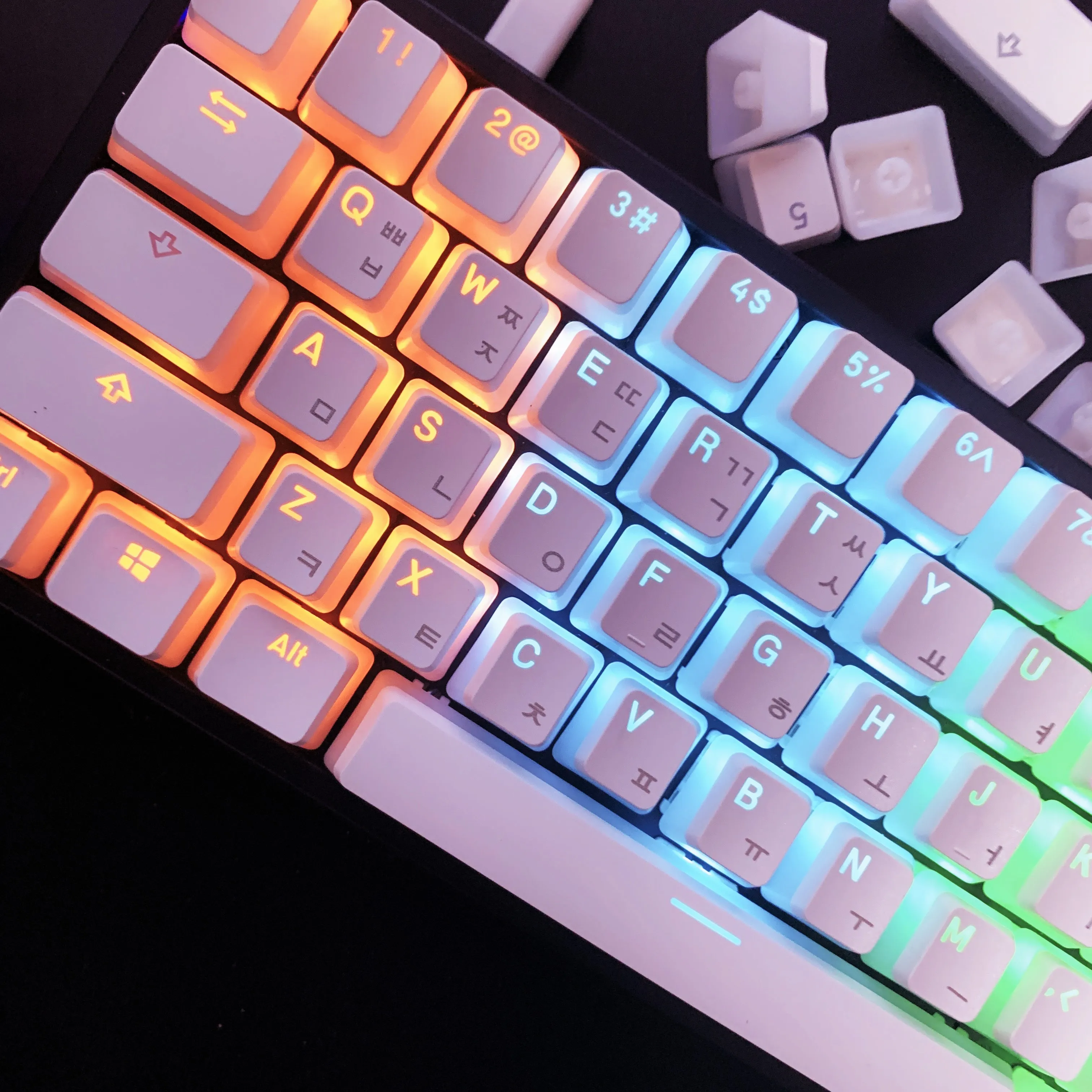 Keycap coreano Hangul, Keycap de layout coreano,