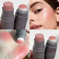 Double head Sponge Monochrome Powder Blusher Lip Cheek Dual-use Durable Matte Natural Rouge Natur Powder Blusher Stick Cosmetics 1