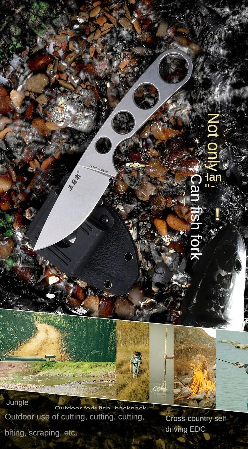 Description Picture 4 of itemSANRENMU S601 Fixed Blade Knife 8cr13 steel Camping HuntingTactical Survival kitchen Knives Tool Edc K Sheath 7130 Self defense