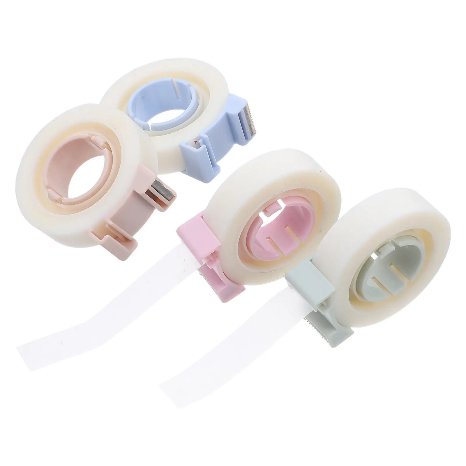 4Pcs 다목적 보이지 않는 수정 테이프 일상 사용을 위한 리필 가능 미니 디스펜서 학교 사무실 문서 스크랩북