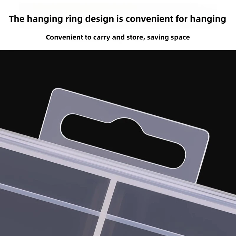 Tool Storage Box Multi Grid Clear Plastic Box Rectangular Box Screwdrivers Bits Tools Dustproof Waterproof Packing Storage Cases Container