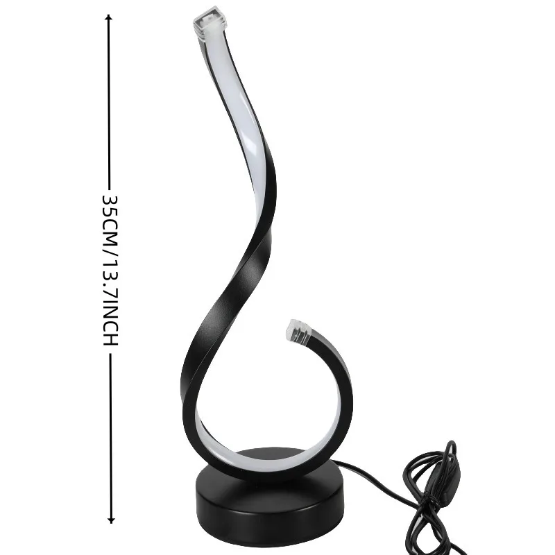 1PC Compact Modern Ironwork USB Three-color Dimming Desktop Decorative Lamp 6