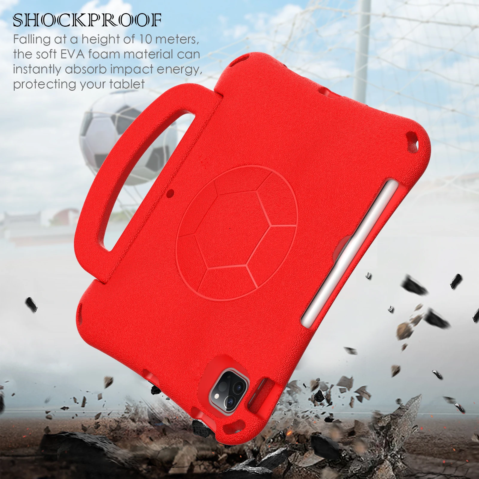 Lightweight and Shockproof Tablet Case with Handle