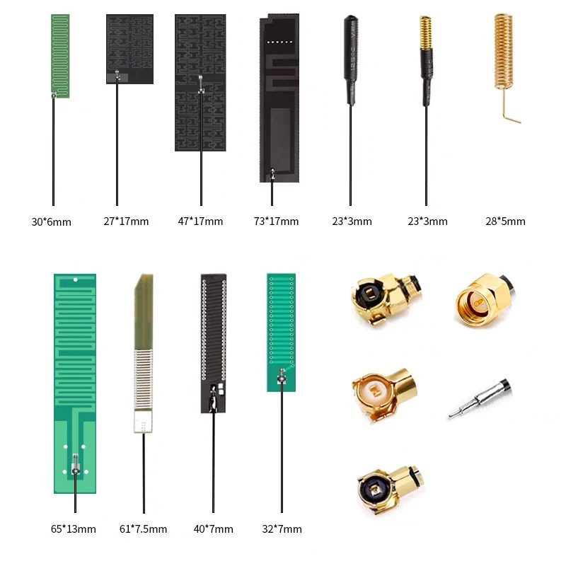 10개 도매 고이득 7DBI 4G LTE 3G GSM 내장형 FPC PCB 플렉시블 패치 안테나 옴니 WiFi 안테나 U.fl 신호 증폭