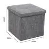 Storage Box Multi-functional Foldable Large Capacity Waterproof Fabric Storage Bench Modern Foot Rest Stool With Padded Seat 6