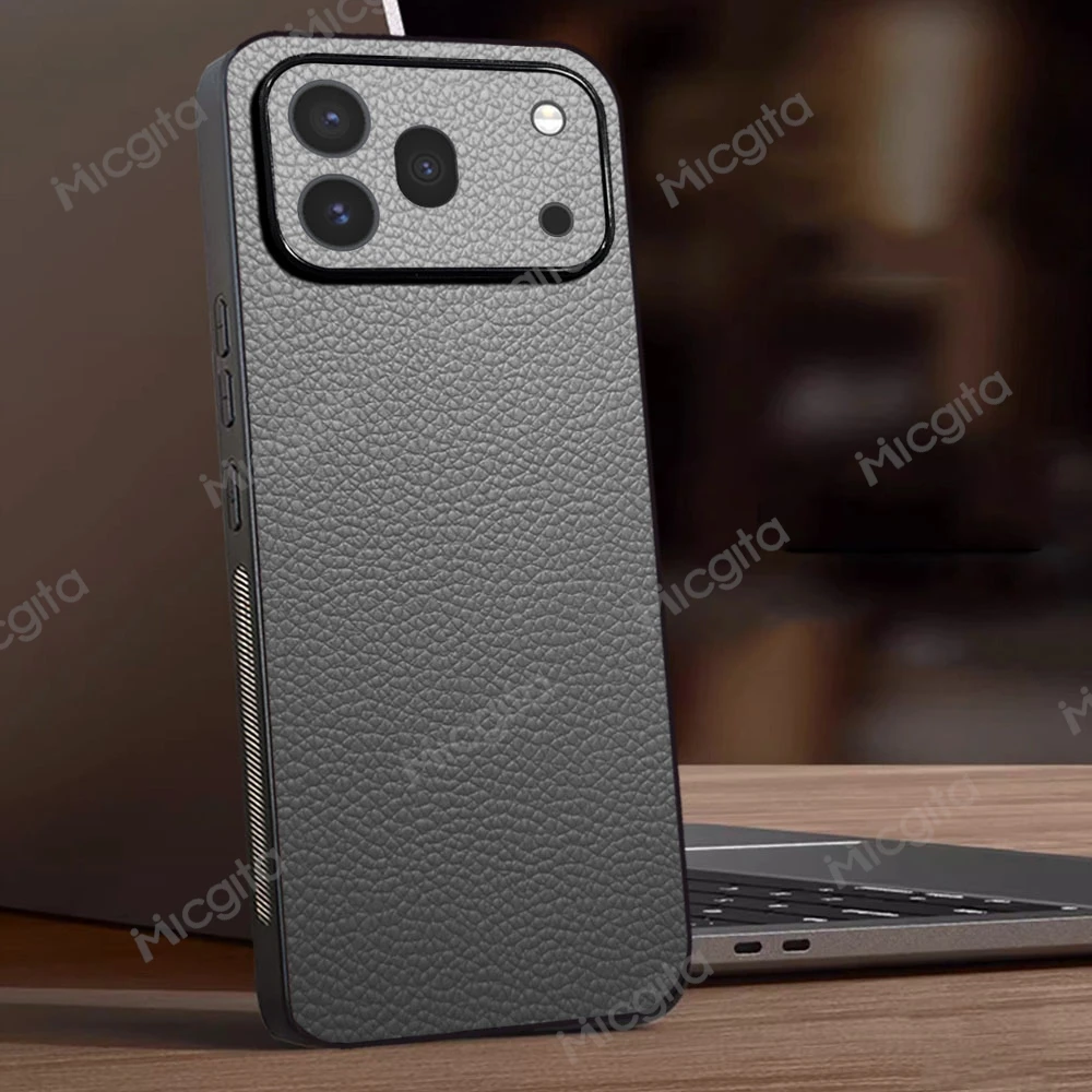 Luxury Leather Shockproof Business Case - Durable Protective Cover