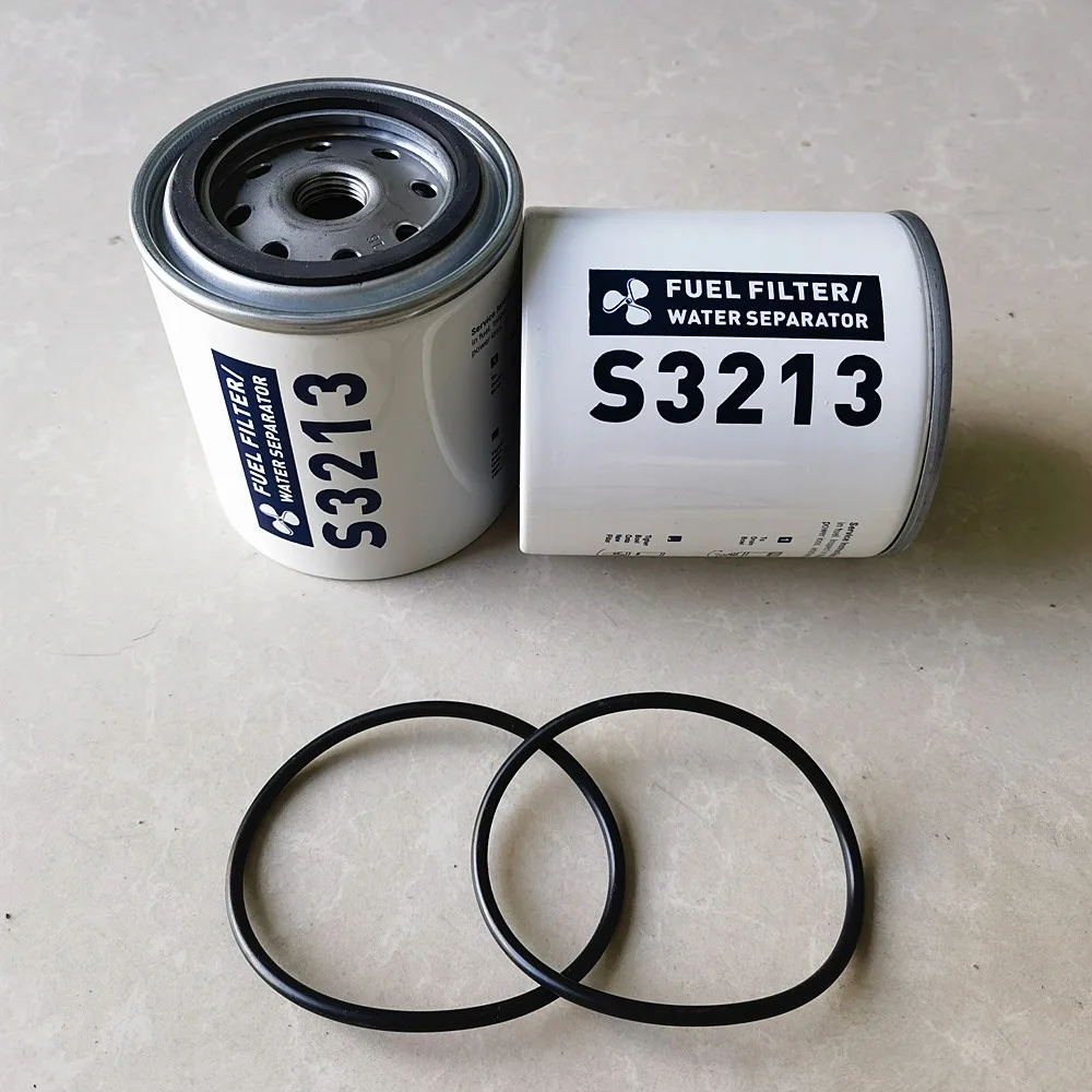 2Pcs S3213 Fuel Filter Water Separator Outboard for Mercury Quicksilver OMC Marine Engine boat 10 Micron Filter Kit