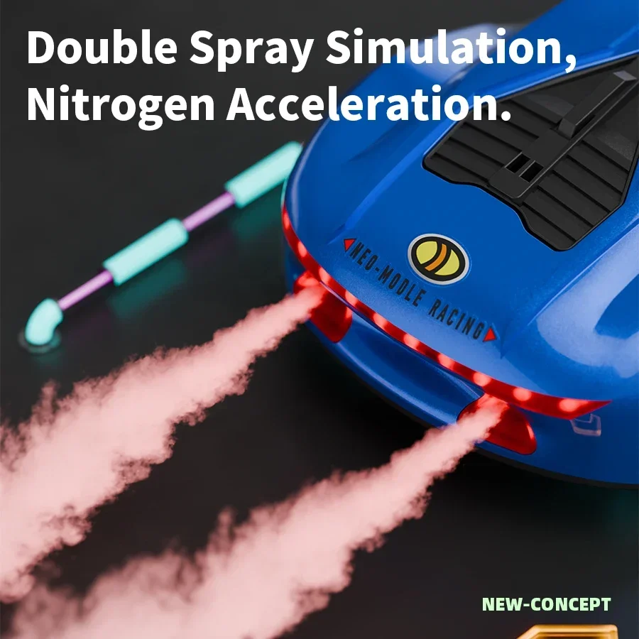 Children's New Concept Car Stunt Car Gesture Sensor Drift Car Cool Jet Sports Drive Light Music Double Spray Toys for Boys Xmas