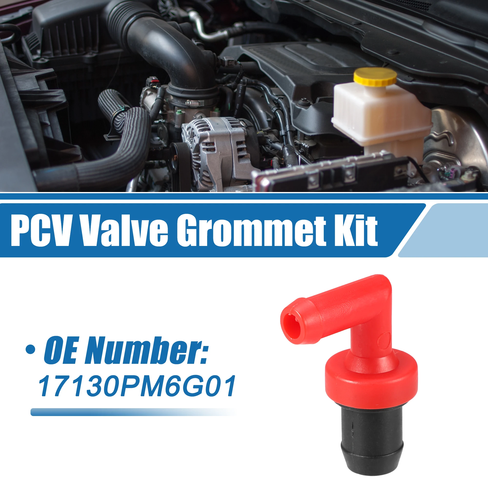 X Autohaux PCV Valve Grommet Exhaust Positive Crankcase Ventilation Fittings No.17130PM6G01 for Honda for Acura Integra