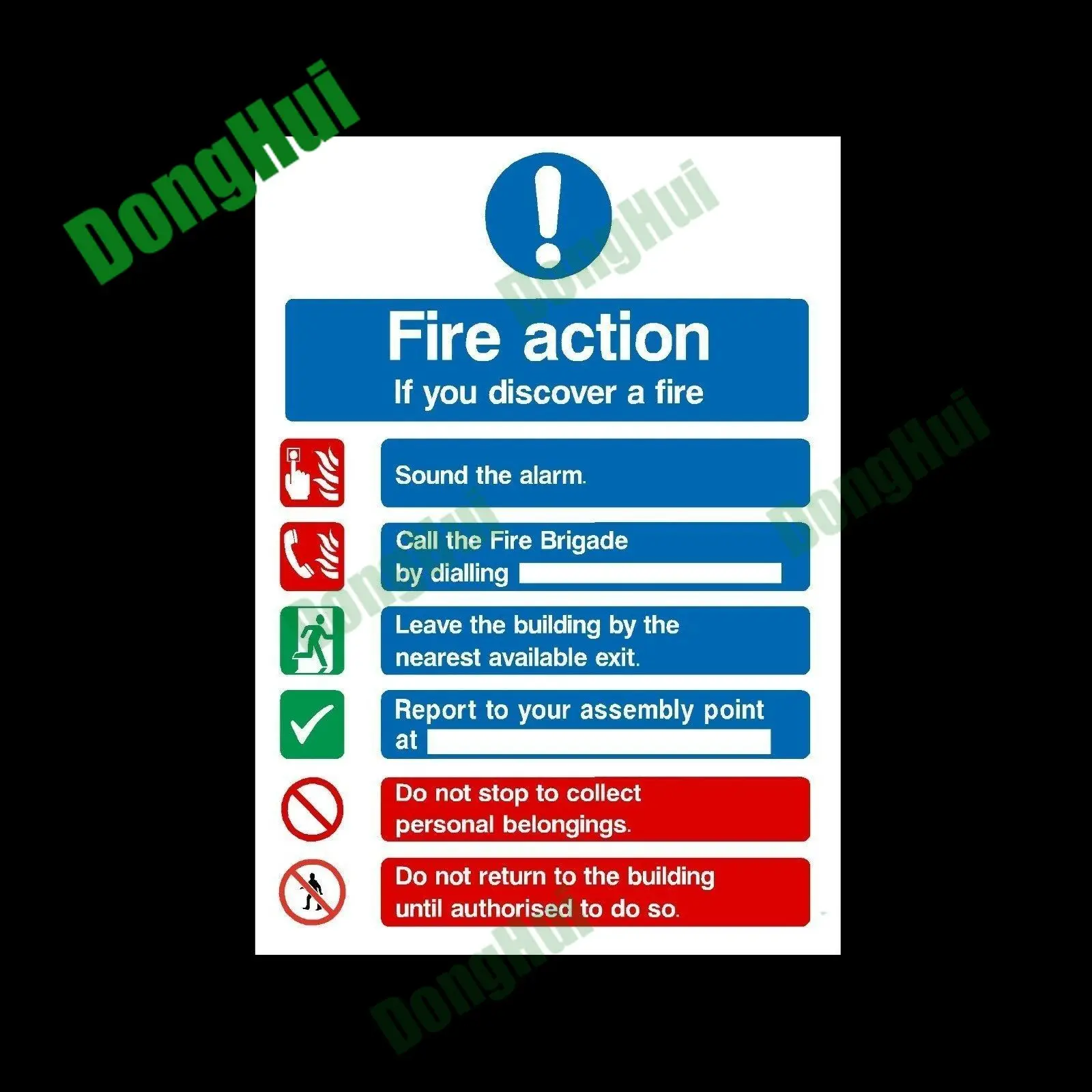 

Fire Action If You Discover Plastic Sign Fire Fire first aid tipsWarning Caution Danger Sticker For Schools