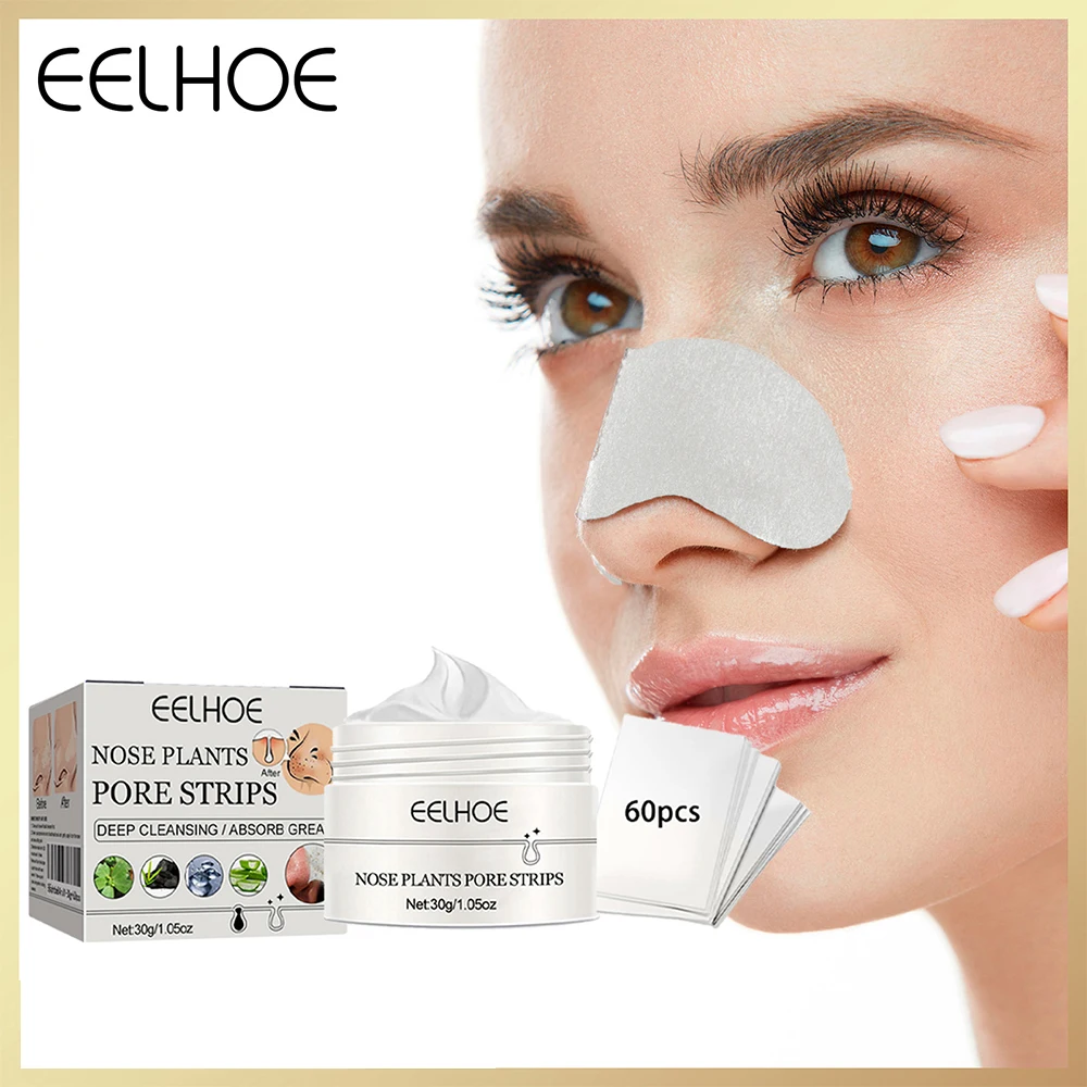 Dropshipping Nose Blackhead Remover 60pcs Stickers Nose Mask Pore Strip Blackhead Peeling Mask Deep Cleansing Skin Care 2