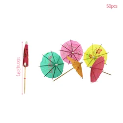 Vibrant Paper Cocktail Umbrellas - Set of 50 Decorative Drink and Party Accessories (50pcs)
