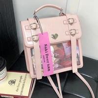 Preppy Backpacks Women Students Jk Bag All Match Transparent Ita Bags Fashion Vintage Y2k Aesthetic Chic Heart Schoolbags Trendy 2