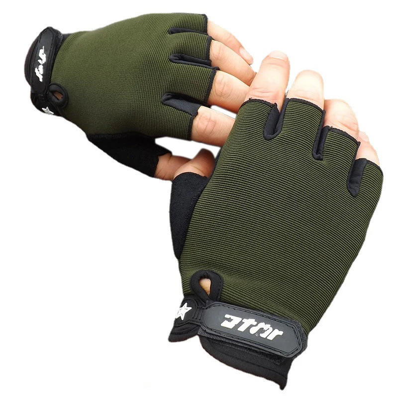 Half Finger Cycling Gloves for Men and Women, Anti-Slip, Anti-Sweat, Breathable, Anti-Shock, Sports, Bike, Bicycle, Hot new men and women sports fitness non slip wristband weightlifting dumbbell anti sprain breathable lengthened thumb buckle