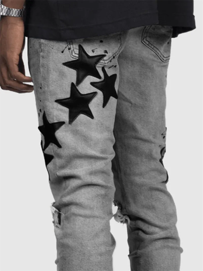 Vintage Star Print Jeans - Detail 3