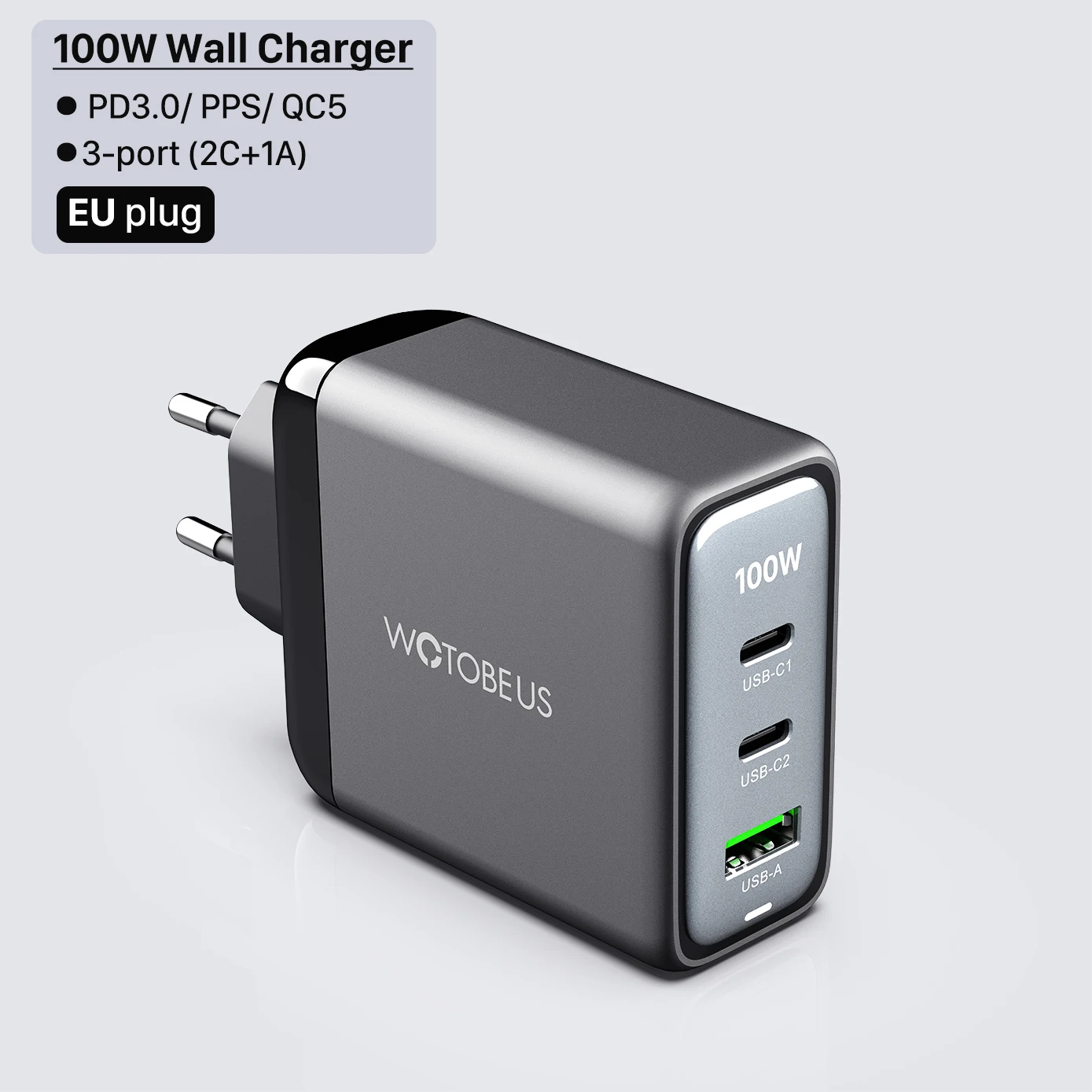 ตัวเลือกสินค้า ชาร์จไฟ USB-C กำลังสูง 100W สำหรับทุกอุปกรณ์